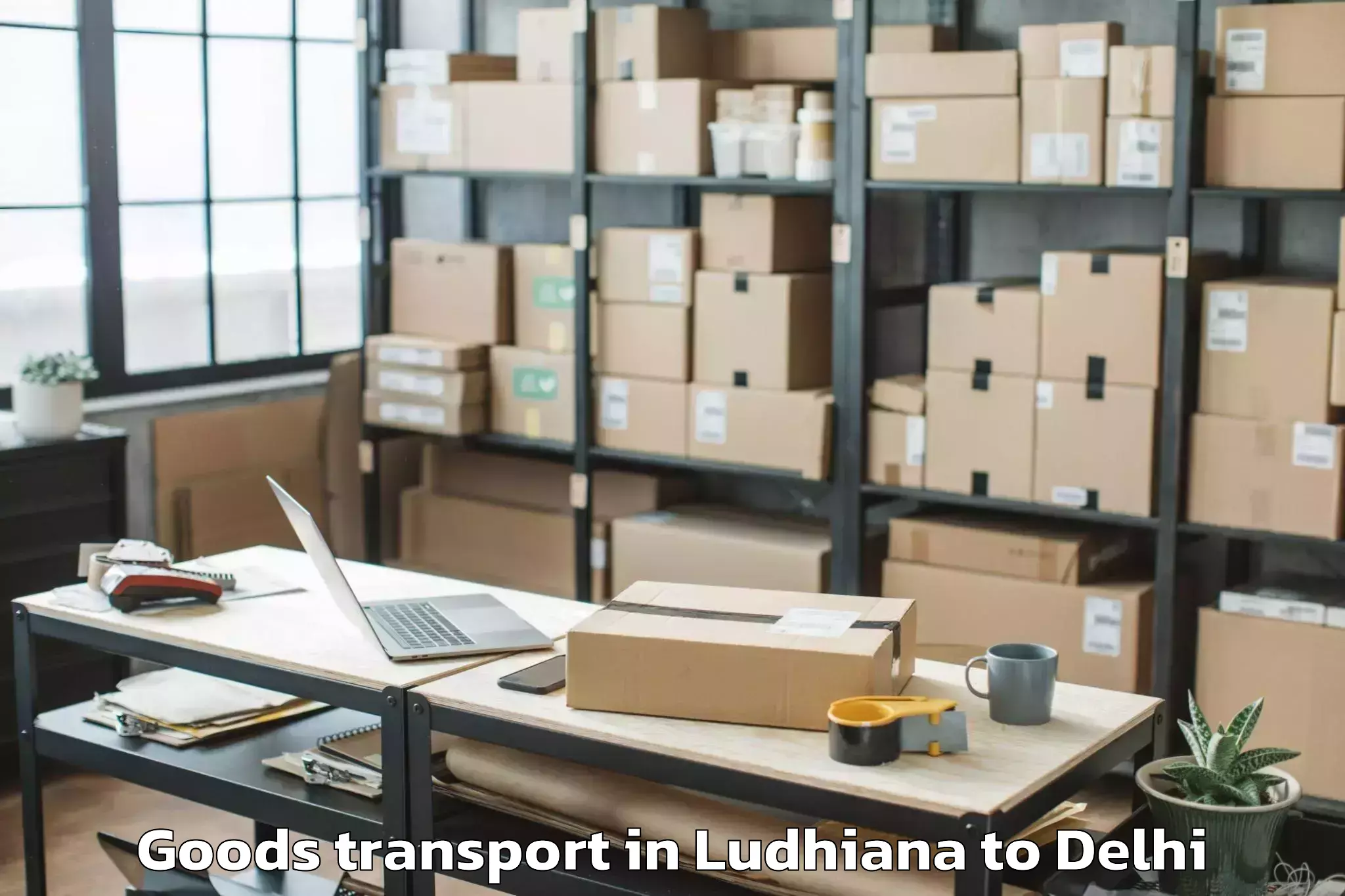 Top Ludhiana to Ambience Mall Vasant Kunj Goods Transport Available